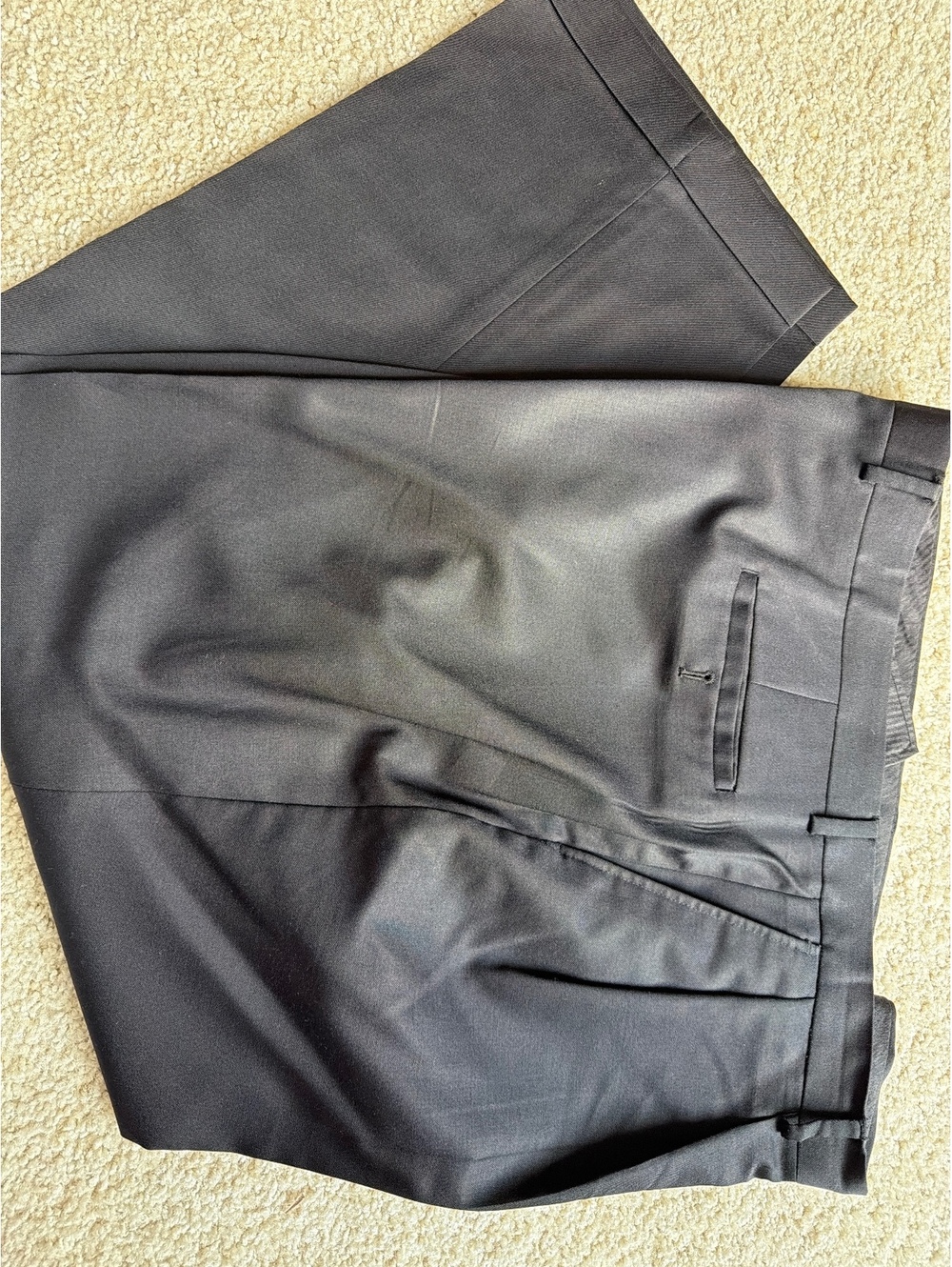 Solid black 46x30 Linea Uomo dress pants